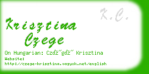 krisztina czege business card